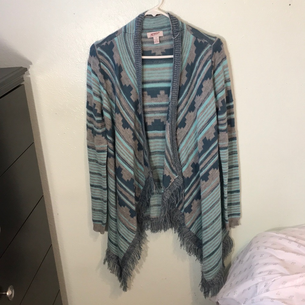 ARIZONA JEAN CO. Blue and Grey Cardigan